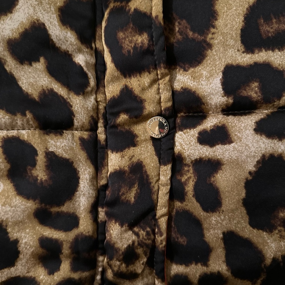 Monte by Lola Casademunt Leopard Puffer Vest Sz Small - Picture 9 of 11